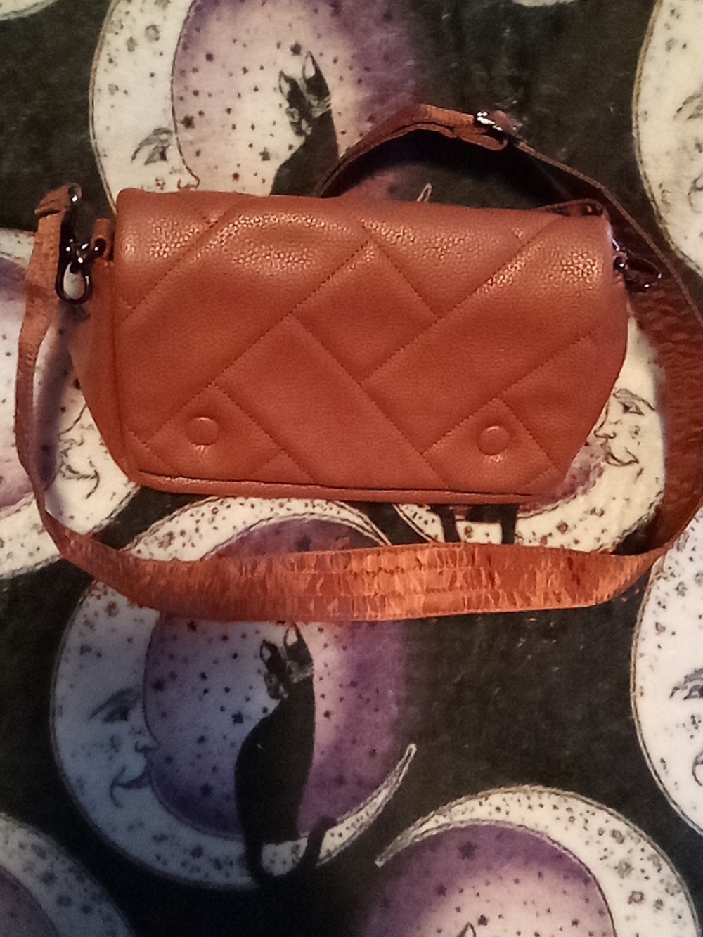 Lug Piccolo Classic Vegan Women's Quilted Leather Crossbody Bag - Brown